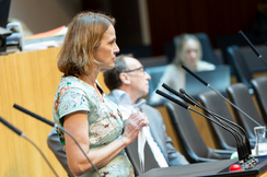 FPÖ-Sozialsprecherin Dagmar Belakowitsch im Nationalrat.