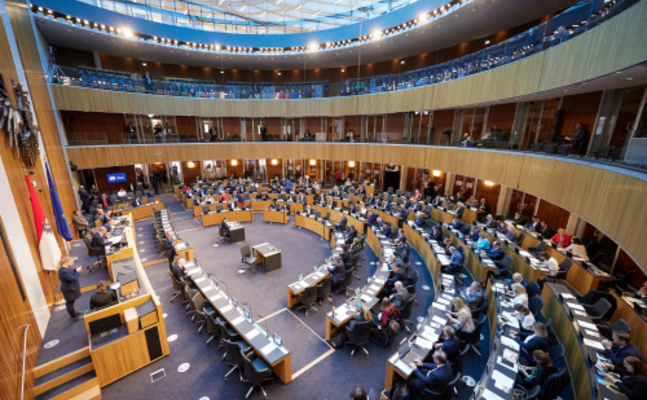 Der Nationalrat im neu sanierten Parlament.