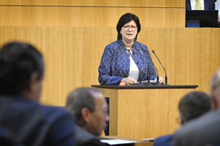 FPÖ-Frauensprecherin Rosa Ecker im Parlament.