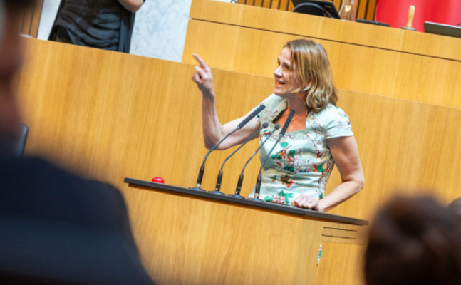 FPÖ-Sozialsprecherin Dagmar Belakowitsch im Parlament.