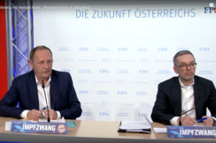 FPÖ-Wirtschaftssprecher Axel Kassegger (l.) und -Bundesparteiobmann Herbert Kickl.