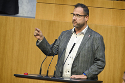 FPÖ-Generalsekretär Christian Hafenecker im Hohen Haus.