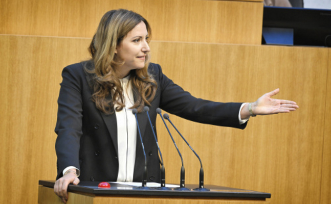 FPÖ-Sportsprecherin Petra Steger im Nationalrat.