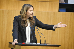 FPÖ-Sportsprecherin Petra Steger im Nationalrat.